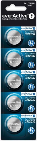 EverActive CR2032 Lítium Gombelem 3.0V (5db/csomag)