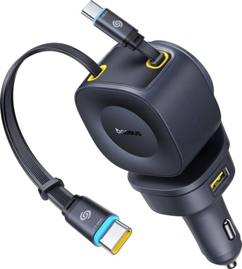 Baseus PrimeTrip VR2 Max 3x USB-C + USB-A Autós Gyorstöltő 100W - Fekete