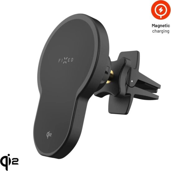 Fixed MagClick 2 Mobiltelefon Autós Tartó / Wireless Töltő Qi2 15W - Fekete Fixed MagClick 2 Mobiltelefon Autós Tartó / Wireless Töltő Qi2 15W - Fekete