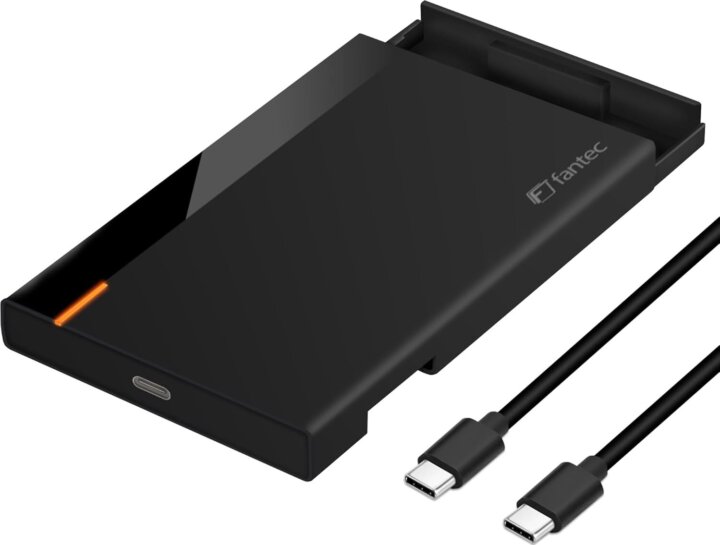 Fantec PL-25U31 2.5" USB-C 3.2 Gen 2 Külső HDD/SSD ház - Fekete