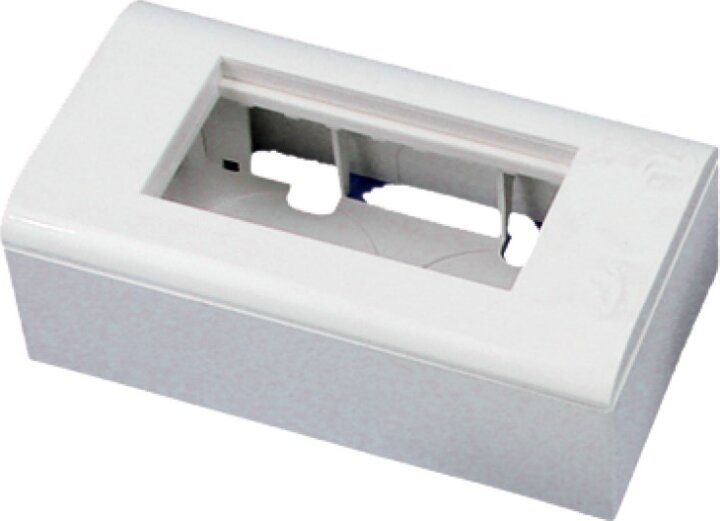 Alantec OS010 90x45 Fali Szerelődoboz kerettel és tartóval - Fehér