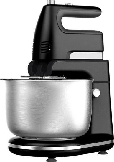 Maestro MR-553 Kézi mixer Állvánnyal + keverőtállal 600W - Fekete / Ezüst