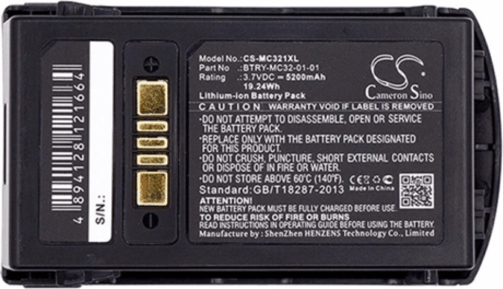 Cameron Sino Zebra MC3200/ MC32N0/ MC32N0-S/ MC3300 kompatibilis Akkumulátor 5200mAh