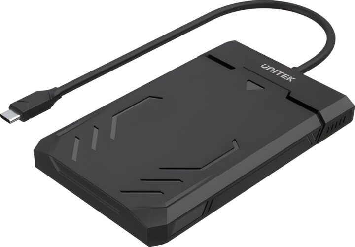 Unitek Y-3036A DiskGuard Raiden 2.5" USB-C Külső HDD/SSD ház - Fekete