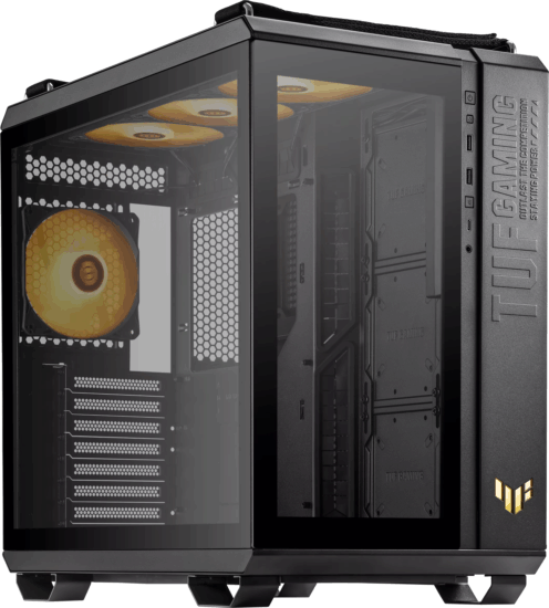 ASUS TUF Gaming GT502 Plus 750W Midi Torony Számítógépház + 7db 120mm ventilátor - Fekete