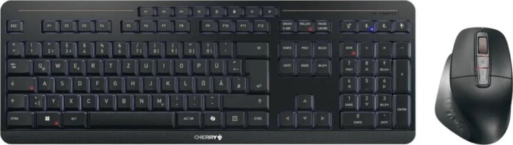 Cherry JD-8570DE-2 Stream Ultimate Bluetooth + Wireless / Vezetékes Billentyűzet + Egér DE - Fekete