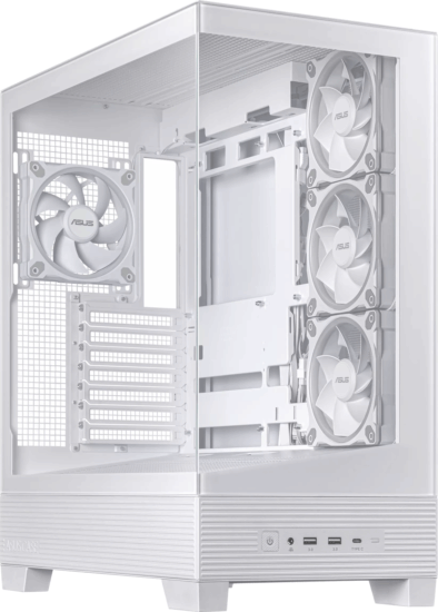 ASUS A31 Plus 850W Midi Torony Számítógépház + 4db 120mm ventilátor - Fehér