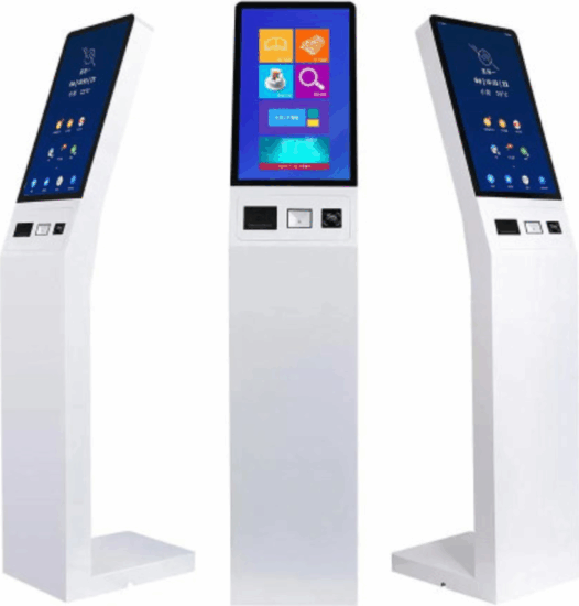 Digital Totem 22" 16:9 UltraHD IPS Touch Álló Android Üzleti kijelző / Kioszk nyomtatóval és QR kód olvasóval