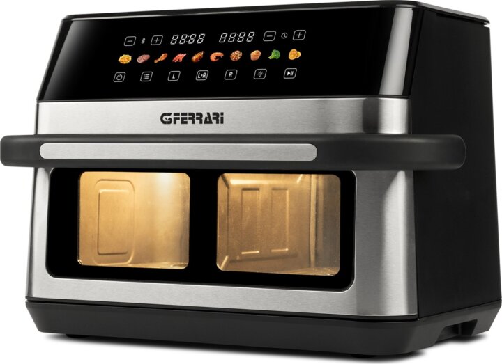 G3 Ferrari G10223 AirFryer Forrólevegős sütő 2x6L 2200 Watt - Fekete / Inox