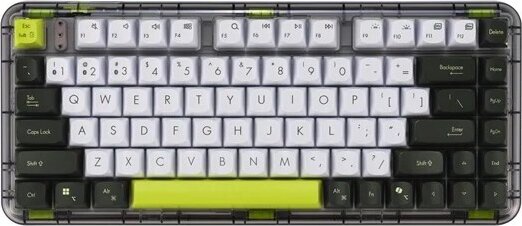 Asus KD201 Jelly75 Tri-Mode Wireless Mechanikus RGB Billentyűzet ENG - Fehér/Fekete/Zöld
