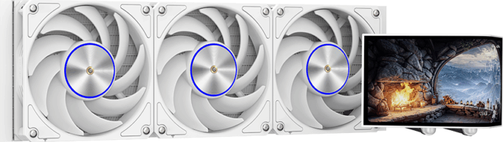 Krux HydroArc 360 PWM Univerzális CPU Vízhűtés - Fehér