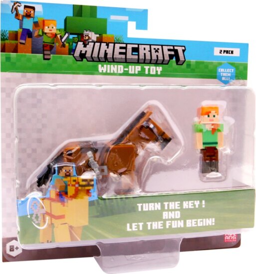 Mojang Studios Minecraft S2 3D felhúzható Figura - Alex és Horse
