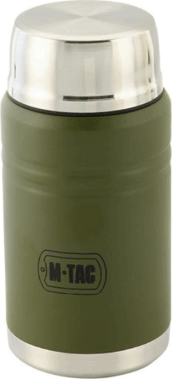 M-Tac UN-R02-750A Rozsdamentes acél Ételtermosz Összecsukható kanállal 0,75L - Olíva Zöld