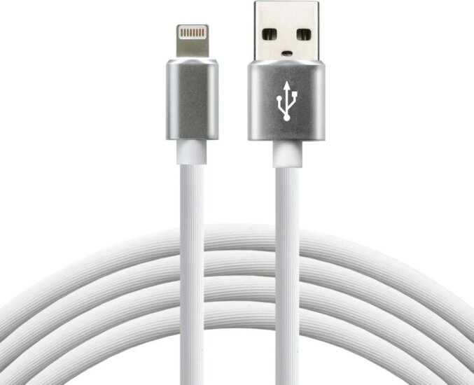 EverActive CBS-1IW USB-A apa - Lightning apa Szilikon Adat és Töltőkábel 1m - Fehér EverActive CBS-1IW USB-A apa - Lightning apa Szilikon Adat és Töltőkábel 1m - Fehér