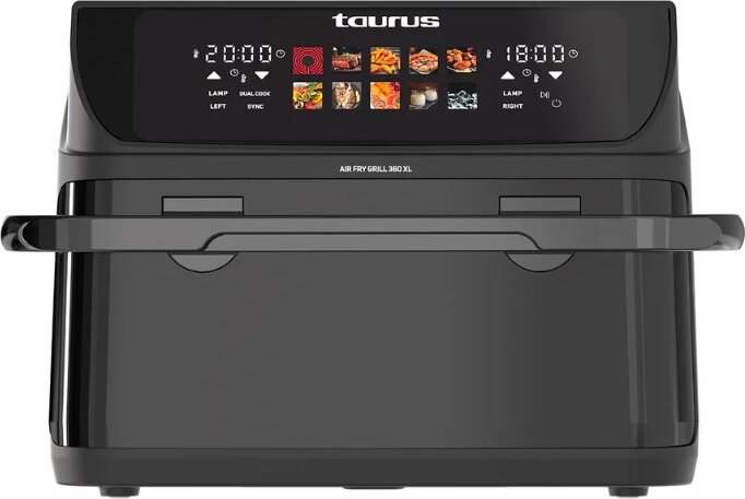 Taurus 973004000 AirFryer Forrólevegős sütő 10L 2800 Watt - Fekete