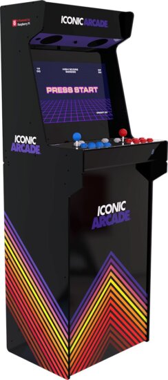 Iconic Arcade Retro Wi-Fi játékgép - Fekete/Mintás