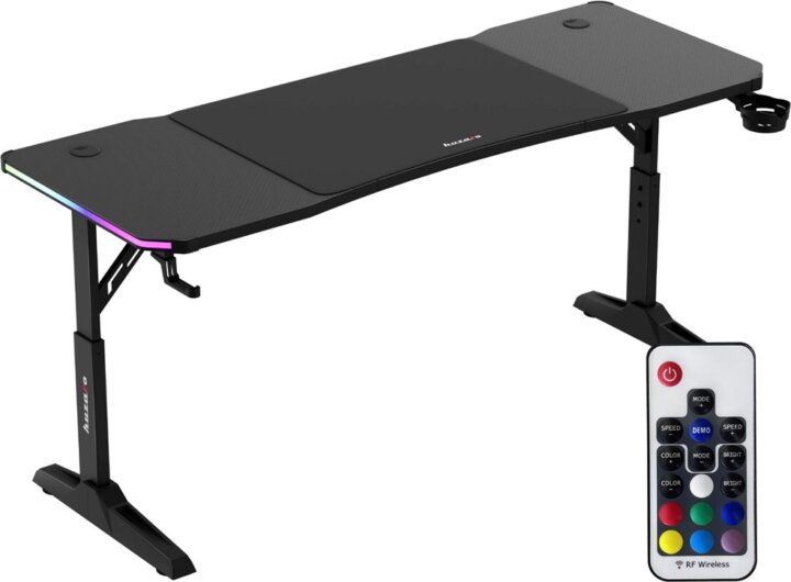 Huzaro Hero 4.6 RGB Elektromosan állítható Gamer asztal 160 x 60 x 56-79cm - Fekete