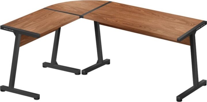 Leader 5.5 WN irodai sarok asztal 147 × 112 cm - Barna/Fekete