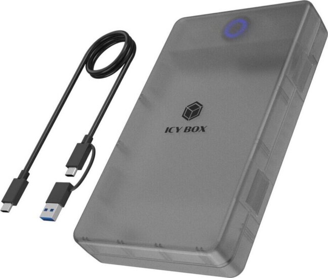 ICY BOX IB-388-CU3 2.5"/3.5" USB 3.2 Gen 1 Type-C Külső HDD/SSD Ház - Fekete