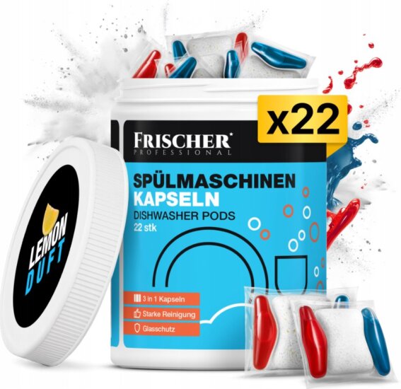 Frischer 3-in-1 Mosogatógép kapszula 22 db