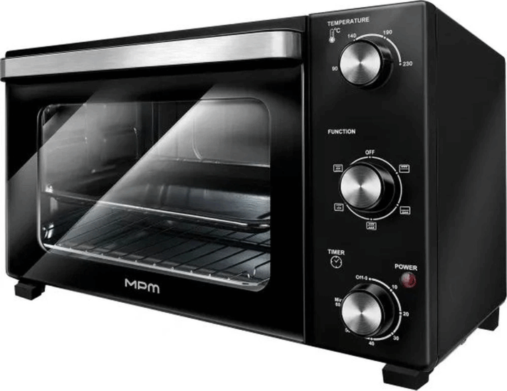 MPM MPE-16/T kompakt Elektromos mini sütő 35L 1500 Watt - Fekete