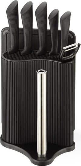 Maestro MR-1413 Rozsdamentes acél Késkészlet 8 darabos - Fekete