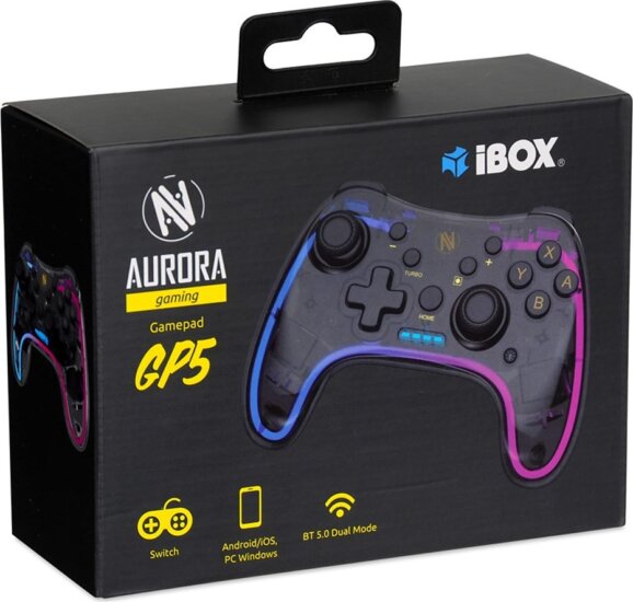 iBox IGP5 Bluetooth Wireless Kontroller Gamepad (Android / Nintendo Switch/Lite/OLED / PC / iOS) - Fekete
