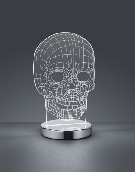 TRIO R52461106 Skull LED Asztali lámpa 21,4 cm - Króm
