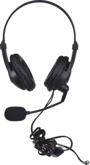 iBox W1MV Vezetékes Call Center Fejhallgató Headset - Fekete