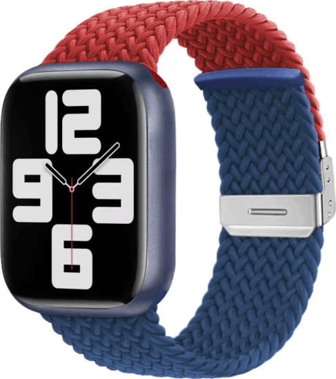 BlackBird BH1800 Apple Watch 42/44/45/46/49 mm Okosóra szíj - Piros/Kék