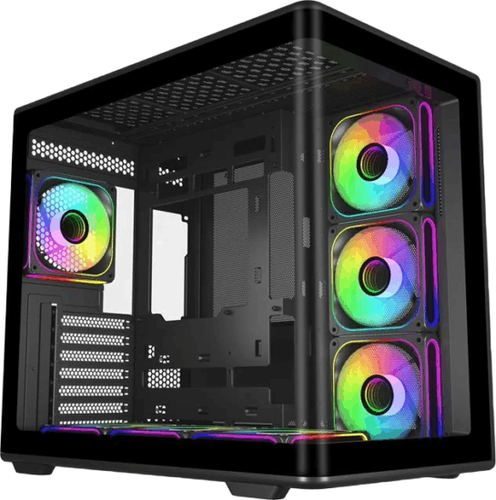 COOLER MASTER ATX ELITE 600 Midi Torony Számítógépház + 6db 120mm ventilátor - Fekete