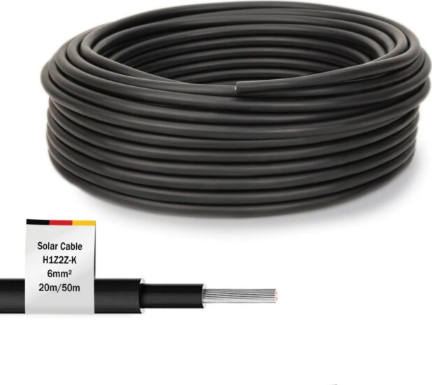 Digitus PV 1500V 6mm² Napelem Telepítő Kábel 50m - Fekete