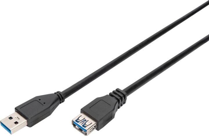 Digitus AK-300203-018-S USB-A 3.2 Gen 1 apa - USB-A anya Hosszabbító kábel 1.8m - Fekete Digitus AK-300203-018-S USB-A 3.2 Gen 1 apa - USB-A anya Hosszabbító kábel 1.8m - Fekete