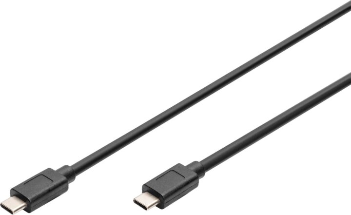 Digitus AK-300139-010-S USB-C apa - USB-C 3.2 Gen 2 apa Adat és Töltőkábel 100 Watt 1m - Fekete