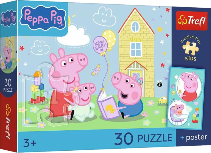 Trefl 18345 Peppának van egy terve 30 darabos puzzle