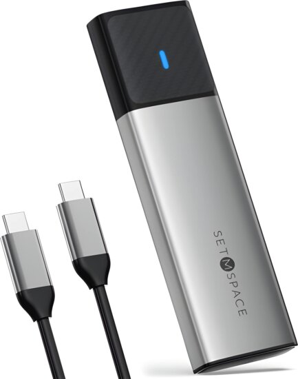Orico STPWDM2-G2-GY M.2 USB-A / USB-C 3.2 Gen 2 Külső SSD ház - Fekete/Ezüst