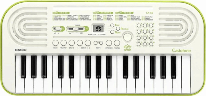 Casio MU SA-50 Gyermek mini szintetizátor - Fehér / Zöld