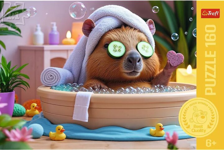 Trefl 15433 Kapibara a fürdőkádban 160 darabos puzzle