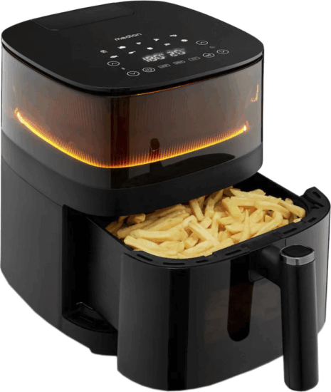 Medion Life X10 MD11780 AirFryer Okos Forrólevegős sütő 5L 1500 Watt - Fekete