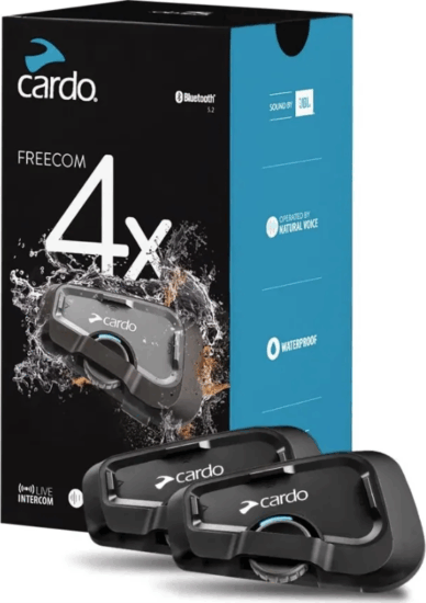 Cardo FRC4X103 Motoros kommunikációs rendszer 4 csatornás 1200m - Fekete