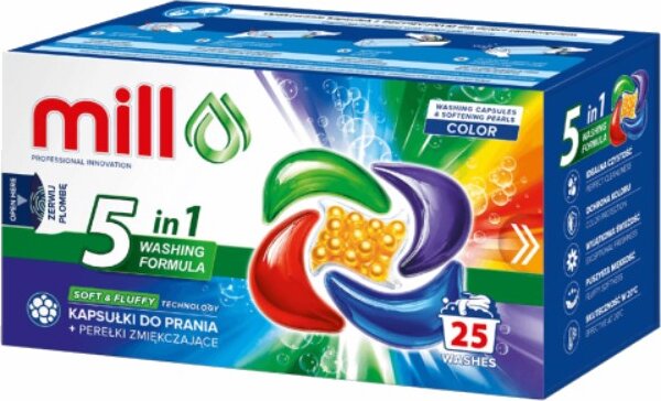 Madonis MILL PRO 5 az 1-ben Mosókapszula gyöngyökkel (25 db/ csomag)