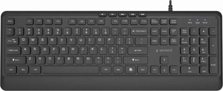 Gembird KB-MCH-05 Slim Vezetékes Billentyűzet US - Fekete