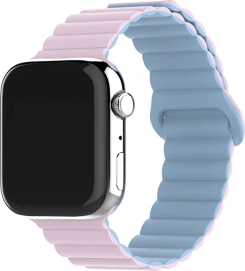 BlackBird BH1776 Apple Watch 42/44/45/46/49 mm Okosóra szíj - Kék/Rózsaszín