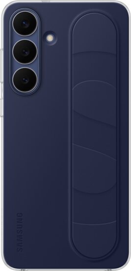 Samsung Galaxy S25 FE Szilikon Álló tok szíjjal - Sötétkék