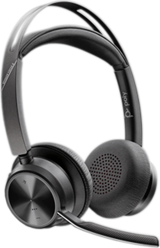 HP Poly Voyager Focus 2 Bluetooth Call Center Headset + USB-C/A Adapter - Fekete
