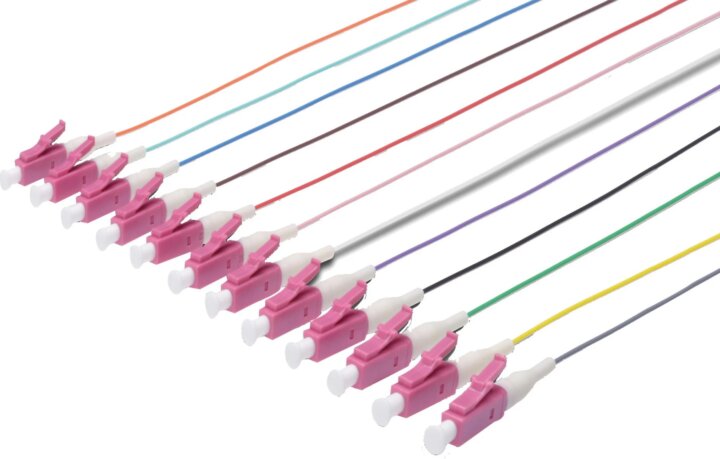 Digitus DK-25332-02-4 Optikai Pigtail Kábel LC Simplex 12db 2m - Többszínű