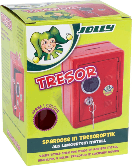 Jolly Kulcsos pénzgyűjtő perselyszéf - Piros Jolly Kulcsos pénzgyűjtő perselyszéf - Piros