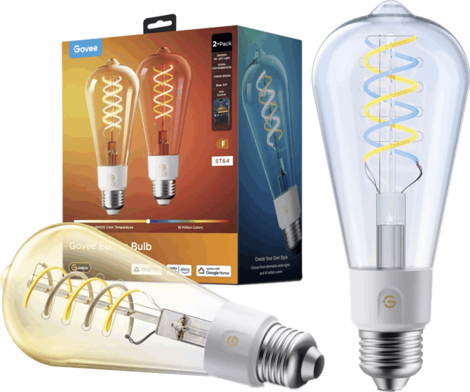 Govee Smart Edison LED izzó készlet 2 db 5W 500lm 4500K E27