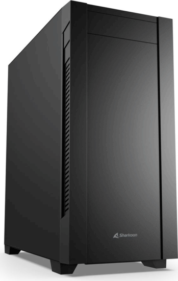 Sharkoon S25-V2 Midi Torony Számítógépház + 2db 120mm ventilátor - Fekete
