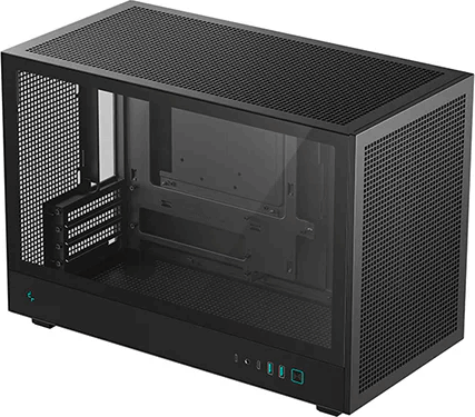 DEEPCOOL CH260 WOOD Midi Torony Számítógépház - Fekete